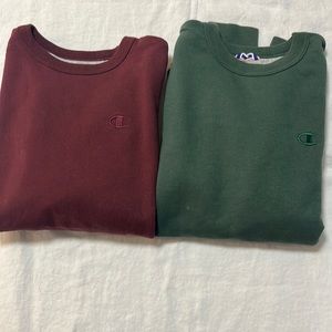 Men’s champion authentic pull over sweatshirt size small. Lot of 2